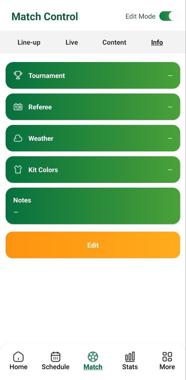 Info screen