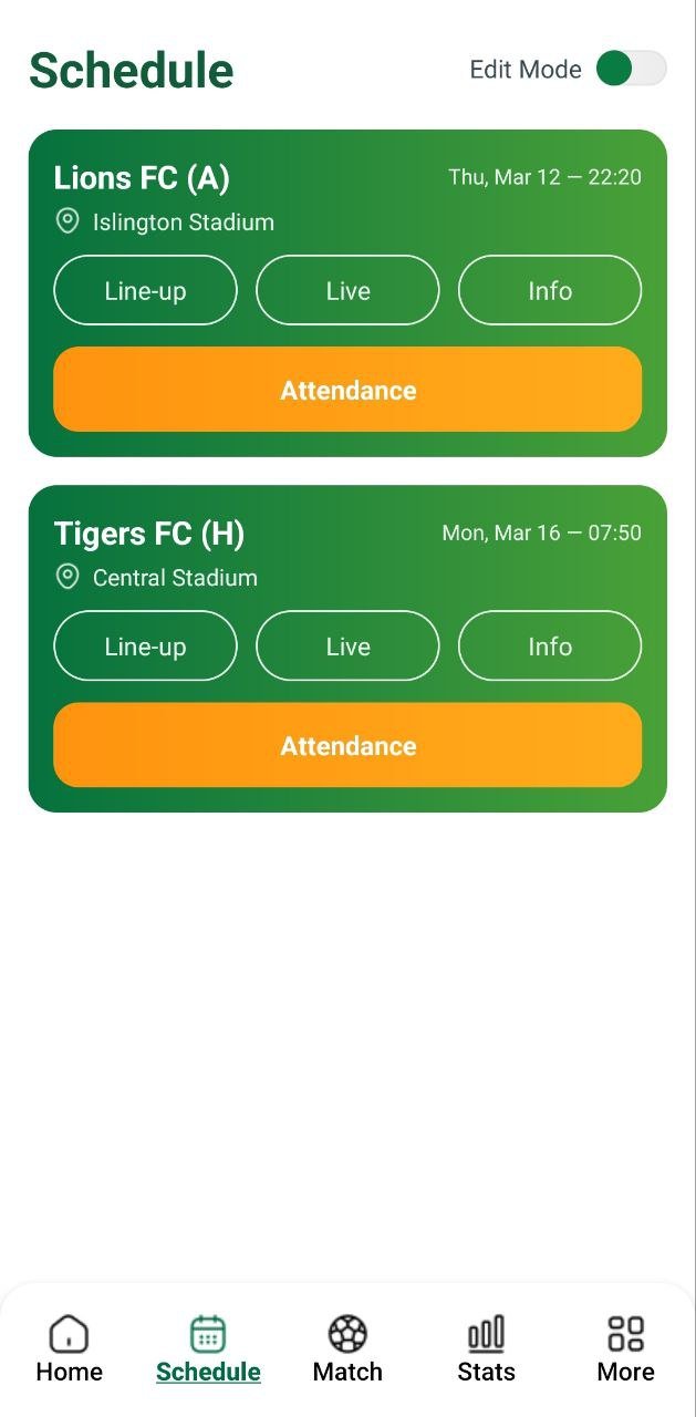 Attendance screen